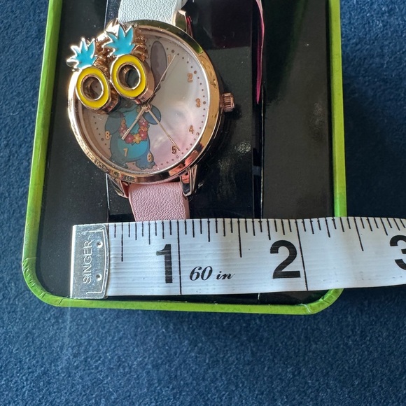 Disney Stitch Pink Watch with blue& yellow highlights! Super fun/practical too🍍 - Picture 3 of 5